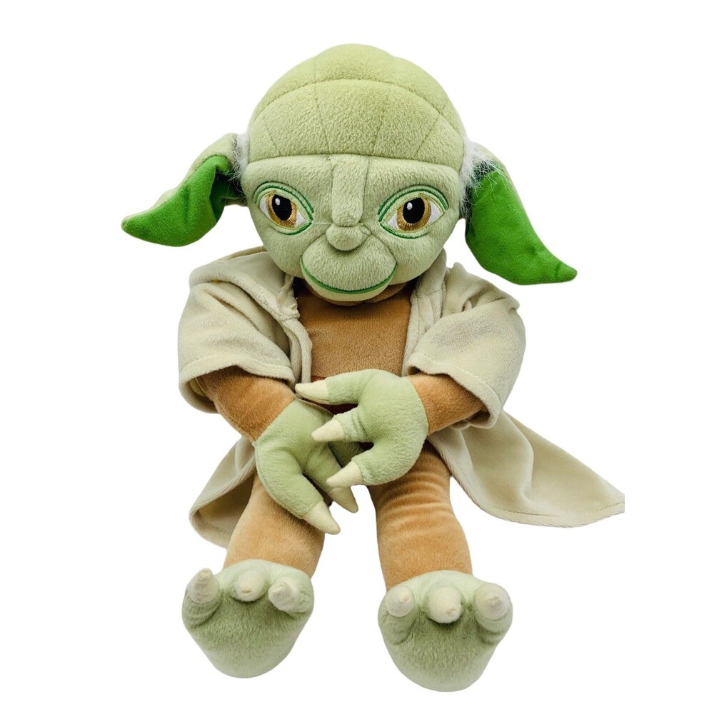 Star Wars Yoda Large Plush 17" Jay Franco & Sons Green Stuffed Toy (13" sitting)